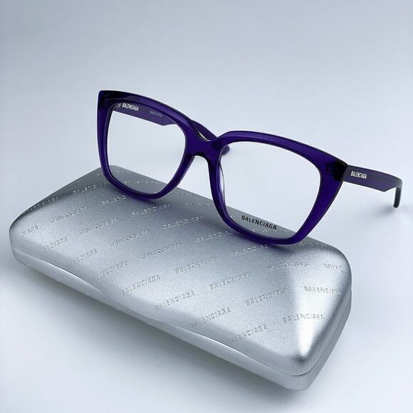 Balenciaga Accessories - SALE! NEW Balenciaga BB0062O 003 Violet Logo Square Women Eyeglasses
